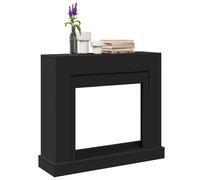 vidaXL Borde de chimenea madera ingeniería negro 100x30x87,5 cm