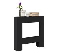 vidaXL Envolvente de chimenea Madera de ingeniería Negro 81x18x82 cm