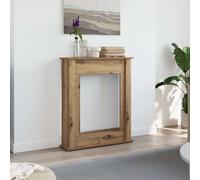 vidaXL Borde de chimenea Madera ingeniería Roble Artisan 75x20x87,5 cm