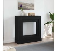 vidaXL Borde de chimenea roble negro 90x30x90 cm madera ingeniería
