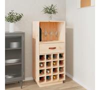 vidaXL Botellero de madera maciza de pino 45x34x100 cm