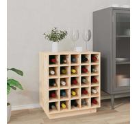 vidaXL Botellero de madera maciza de pino 55,5x34x61 cm