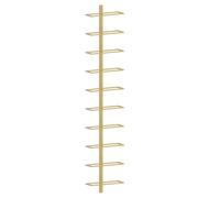 vidaXL Botellero de pared para 10 botellas metal en color Negro/Blanco/Dorado