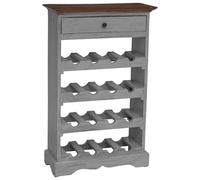 vidaXL Botellero, Estante de Almacenamiento, Portabotella de Vino, Mueble de Bar Hogar Salón Comedor Cocina, Madera Maciza de Caoba