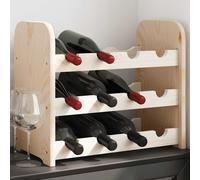 vidaXL Botellero madera maciza de pino 43x25x37 cm