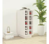 vidaXL Botellero madera maciza de pino blanco 23x34x61 cm
