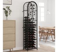 vidaXL Botellero para 73 botellas hierro forjado negro 45x36x200 cm