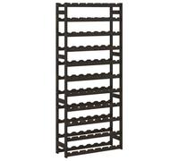 vidaXL Botellero para 77 Botellas, Estante de Almacenaje, Soporte para Vinos Bebidas, Botellero de Pie para Cocina, Madera Maciza de Pino Negro