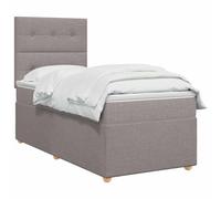 vidaXL Boxspringbed met Matras met hoofdeinde - Topo (90 x 190 cm), color marrón