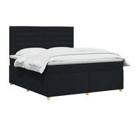 vidaXL Boxspringbed met Matras met hoofdeinde Zwart 140 x 200 cm Stof