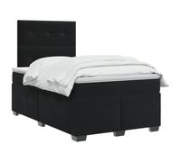 vidaXL Boxspringbed met matras Zwart 120 x 200 cm Fluweel