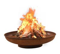 vidaXL Brasero de Acero 80 cm Fogata Chimenea Calentador de Patio Horno Cuenco Color Negro, Marrón, y mas