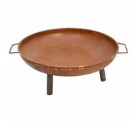 vidaXL Brasero Fogata Chimenea Calentador de Patio Horno Cuenco de Fuego Hornillo Jardín Parrilla Rejilla de Cocinado de Acero 67,5x58x22,5 cm