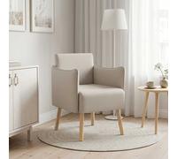 vidaXL Butaca decorativa Avena Terciopelo granulado