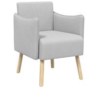vidaXL Butaca Decorativa Gris Claro Terciopelo granulado