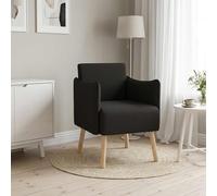 vidaXL Butaca decorativa Negro Terciopelo granulado