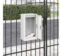 vidaXL Buzón con almacenamiento con puerta 30 x 20 x 55 cm Acero
