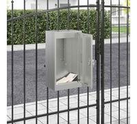 vidaXL Buzón con puerta Negro 30 x 20 x 55 cm Acero Galvanizado