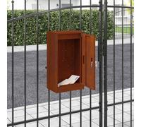 vidaXL Buzón con puerta Oxidado 30 x 20 x 55 cm Acero autopatinable
