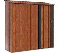 vidaXL. Cabañas de jardín marrones, 203,5 x 73 x 200 cm, de metal