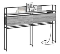 vidaXL Cabecera de Almacenamiento con Estante Gris Sonoma 120 cm, Cabecero de Almacenamiento Amplio, Muebles Modernos para el Dormitorio, Organizador Funcional, Cama Ahorra Espacio con Diseño de Pata