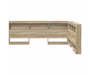 vidaXL Cabecera de almacenamiento con estante Roble Sonoma 140 cm