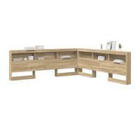 vidaXL Cabecera de almacenamiento con estante Roble Sonoma 200 cm