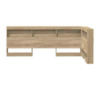 vidaXL Cabecera de almacenamiento con estante Roble Sonoma 90 cm