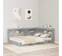 vidaXL Cabecero con almacenamiento, hormigón gris, material de madera