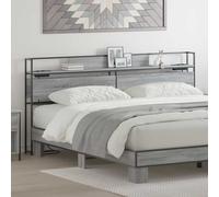 vidaXL Cabecera de almacenamiento Gris sonoma Madera de ingeniería