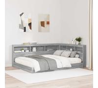 vidaXL Cabecero con espacio de almacenamiento, color gris, material imitación madera Sonoma