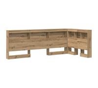 vidaXL Cabecera de almacenamiento Roble artisan Madera de ingeniería 90 cm con estante moderno