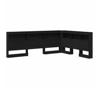vidaXL Cabecera de almacenamiento Madera de ingeniería 217.5 x 177.5 x 76.5 cm Multicolor Roble negro