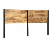 vidaXL Cabecero 200 cm Madera maciza de mango y hierro