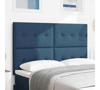 vidaXL Cabecero Ajustable en Altura con cabecera Azul 144 cm tela