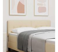 vidaXL Cabecero Ajustable en Altura con cabecera Crema 144 cm tela