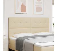 vidaXL Cabecero Ajustable en Altura con cabecera Crema 180 cm tela