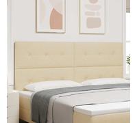 vidaXL Cabecero Ajustable en Altura con cabecera Crema 200 cm tela