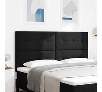 vidaXL Cabecero Ajustable en Altura con cabecera Negro 180 cm Tela, Cabecero de Cama Rectangular Elegante, diseño Moderno para tu Dormitorio, Accesorio cómodo y práctico