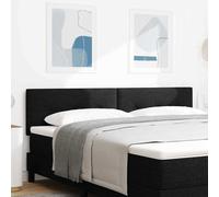 vidaXL Cabecero de cama Ajustable en altura Rectangular Negro 180 cm Tela Elegante