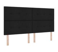 vidaXL Cabecero Ajustable en Altura con cabecera Negro 180 cm Tela | Acabado mate moderno que le da un toque especial a tu dormitorio, Se monta en la pared, así todo queda ordenado y simple,