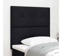 vidaXL Cabecero Ajustable en Altura con cabecera Negro 90 cm tela
