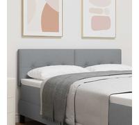 vidaXL Cabecero Ajustable en Altura Gris Claro 144 cm tela