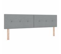 vidaXL Cabecero Ajustable en Altura Gris Claro 180 cm Tela, Cabecero de Cama Rectangular Elegante, diseño Moderno para tu Dormitorio, Accesorio cómodo y práctico