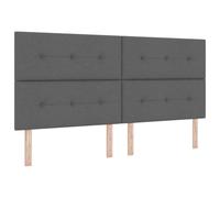 vidaXL Cabecero Ajustable en Altura Gris Oscuro 200 cm Tela | El cabecero capitoné moderno le da un toque de clase, Puedes cambiarlo para que te quede cómodo, Hecho de madera maciza y