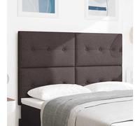 vidaXL Cabecero Ajustable en Altura Marrón Oscuro 144 cm tela