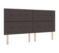 vidaXL Cabecero Ajustable en Altura Marrón Oscuro 200 cm Tela