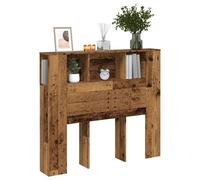 vidaXL Cabecero armario madera ingeniería envejecida 120x19x104,5 cm