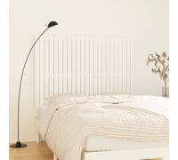 vidaXL Cabecero cama de pared madera maciza pino blanco 146,5x3x110 cm