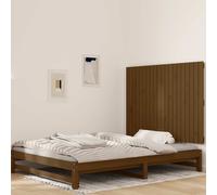 vidaXL Cabecero cama pared madera maciza pino marrón miel 127,5x3x90cm
